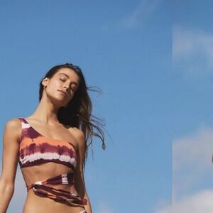 NWOT FP Martha Rey Harper Tie Dye Wrap Bikini Top XS